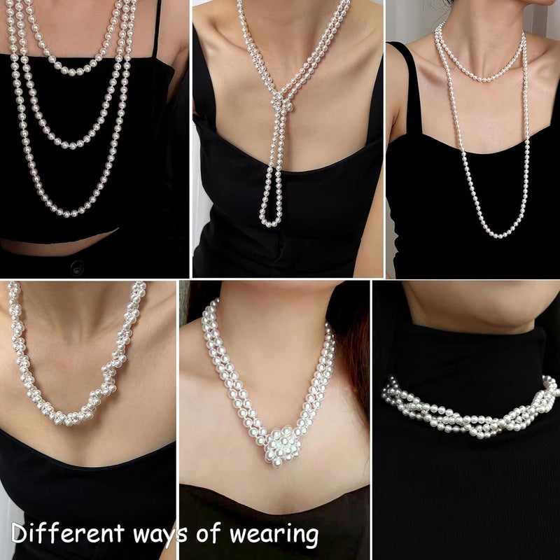 Zeffy Pearl Necklace 8MM Dainty Round Imitation Pearl Choker Necklace Wedding Pearl Necklace Delicate Jewelry for Women Simple Bridesmaid Jewelry Gifts - Image 5